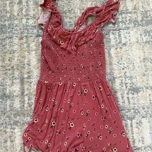 Xhilaration Pink Floral Jumpsuit